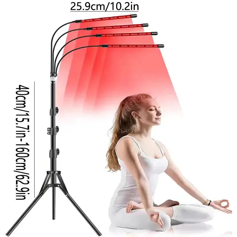 Led Beauty Lamp With Tripod | 5v USB Timer | Red Light Therapy