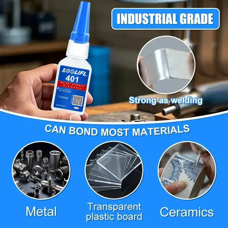 Super Glue | 20 ml Capacity | 10 Sec Dry Time | Model 401 406 Universal