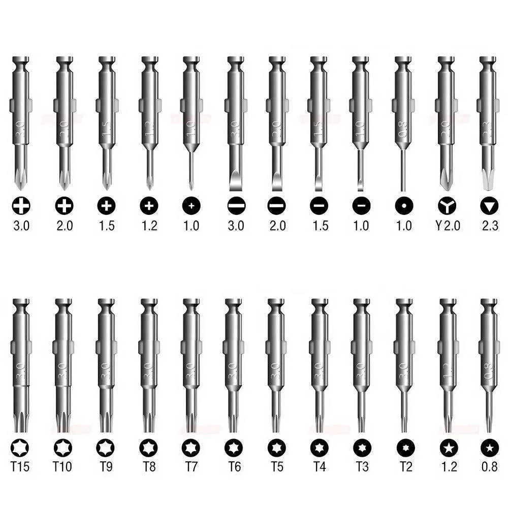 Precision Screwdriver Set | 25 In 1 | Alloy Steel Bits | Compact Wallet Case