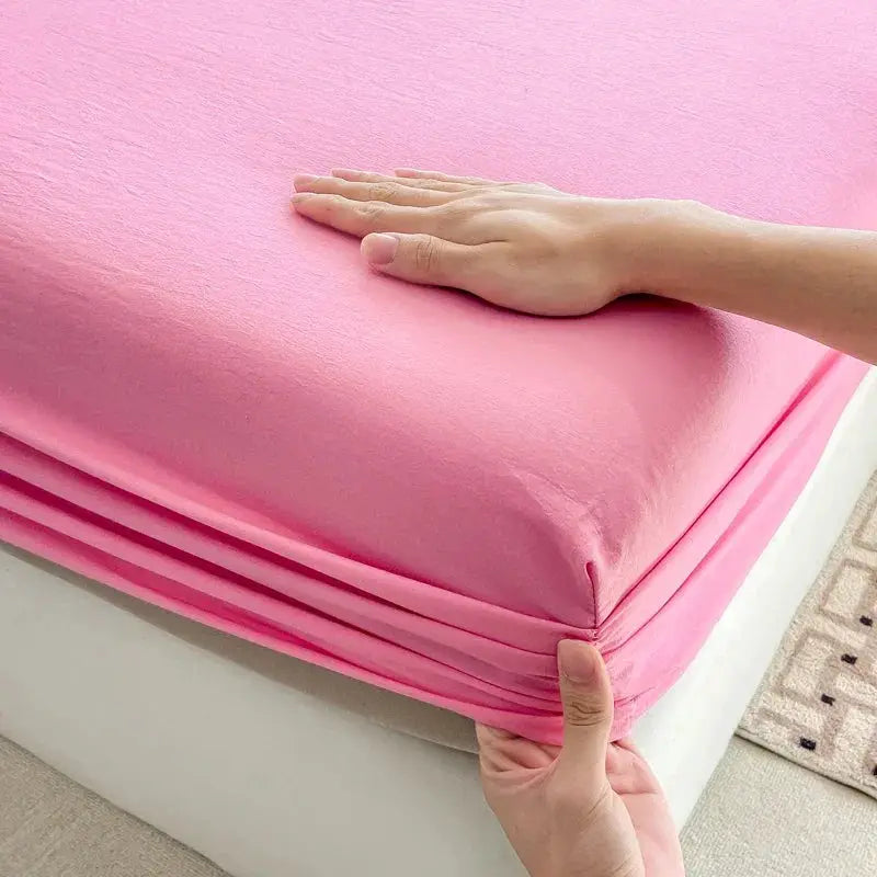 100% Cotton Fitted Bed Sheet With 360 Elastic Band Bedsheet Bedspread for Single Double King Queen Size Mattress Protector Cover from PriceLows™