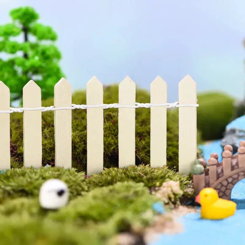 1pc Mini Fence, Garden And Bonsai Decoration Fairy Tale Garden Fence Wooden Decoration, DIY HandicraftProject Mini Picket Fence from PriceLows™