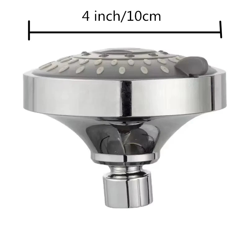Shower Head | 5 Modes High Pressure | 4 Inch Diameter | Wall Mounted