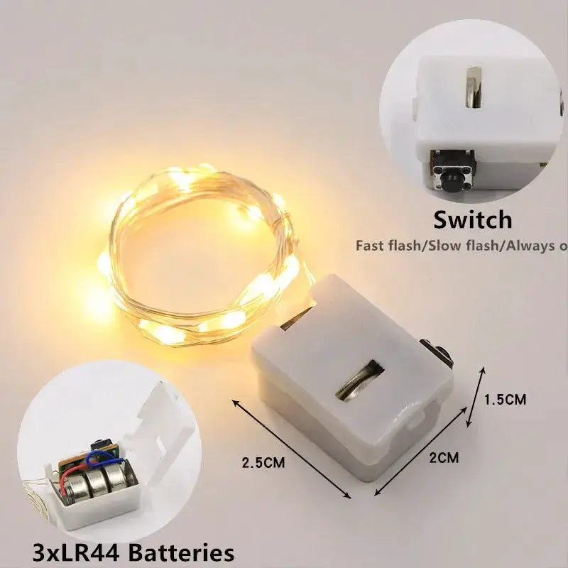 LED Fairy Lights Button Battery Light String Christmas Wedding New Year Bedroom Living Room Garden Decoration Garland from PriceLows™