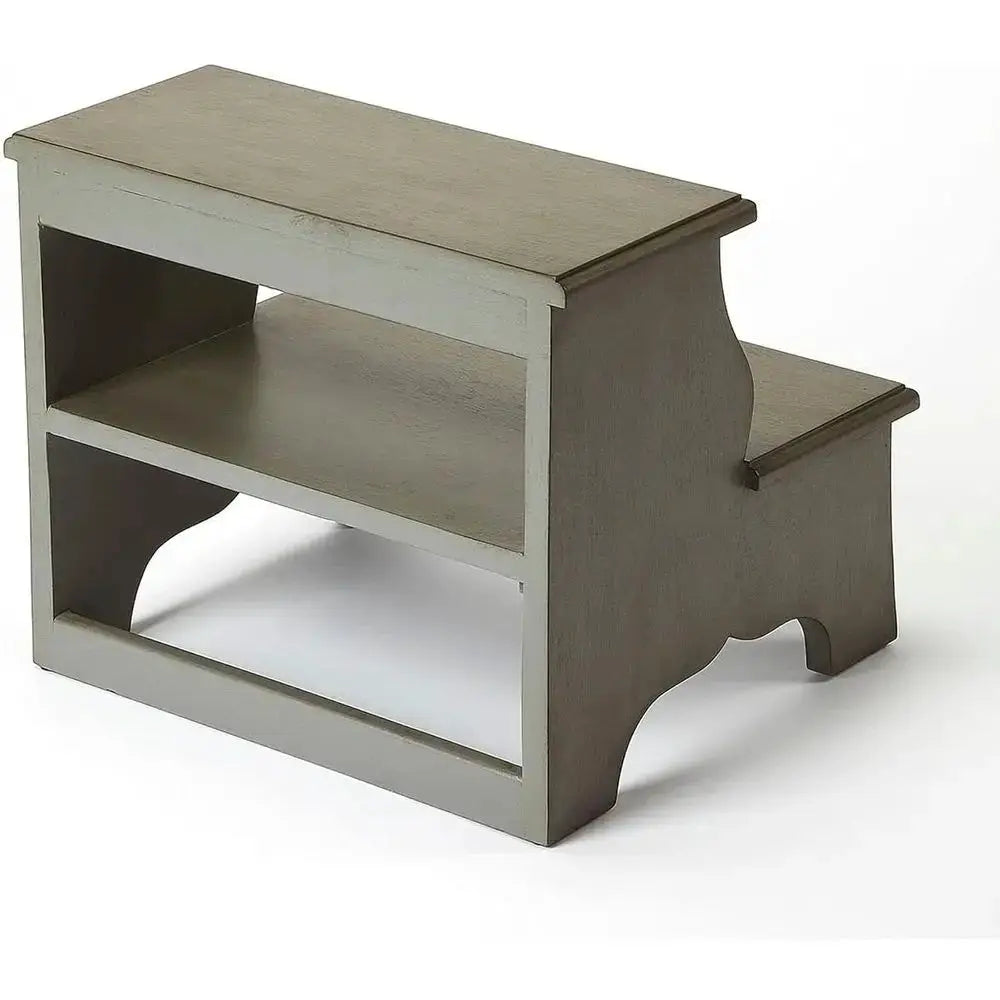 Melrose Wood Step Stool - Gray from PriceLows™