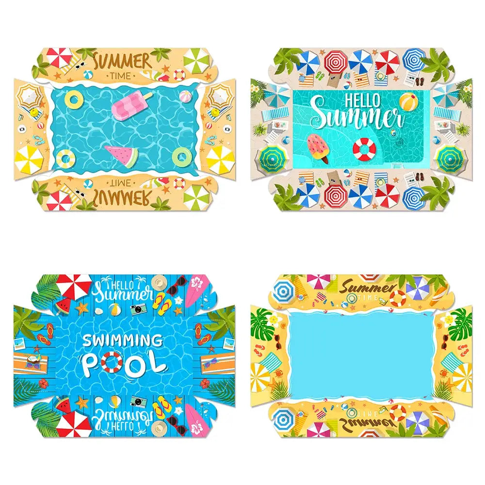 Hawaiian Snack Trays | Tropical Paper Design | 4 8 12 Piece Sets