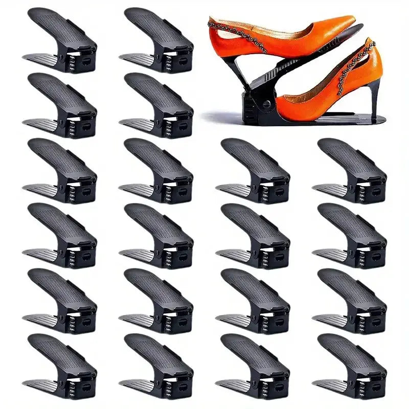 20pcs Shoe Slots Organizer, Thickened Double Storage Layer Closet Organization Stacker Easy No Assembly Required Rack Space Save from PriceLows™