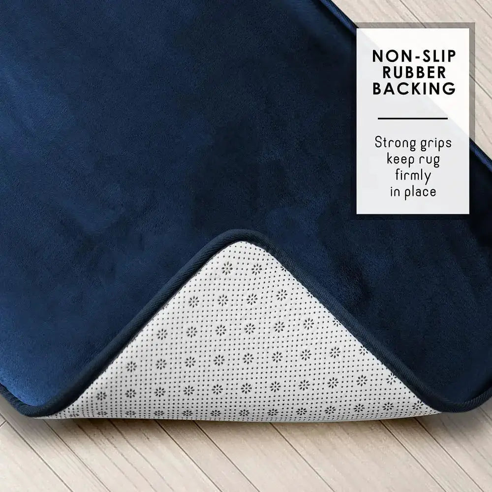 3 Piece Bathroom Rugs Bath Mat Set, Velvet Memory oam Bath Mats or Bathroom - Non-Slip, PVC Backing Bath Rugs, Washable - Dries from PriceLows™
