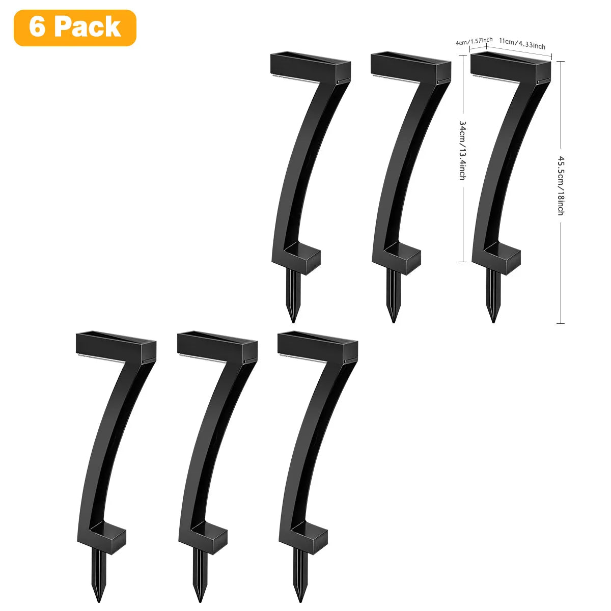 Solar Lights 7-Shape for Garden Lawn IP65 Waterproof Pathway Landscape Lighting 6 LED Auto Dusk to Dawn Solar Ground Light from PriceLows™