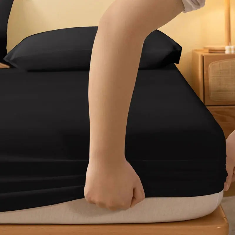 1 piece of solid color matte bed sheet, solid color bed cover for bedroom, bedding (excluding pillowcases) from PriceLows™