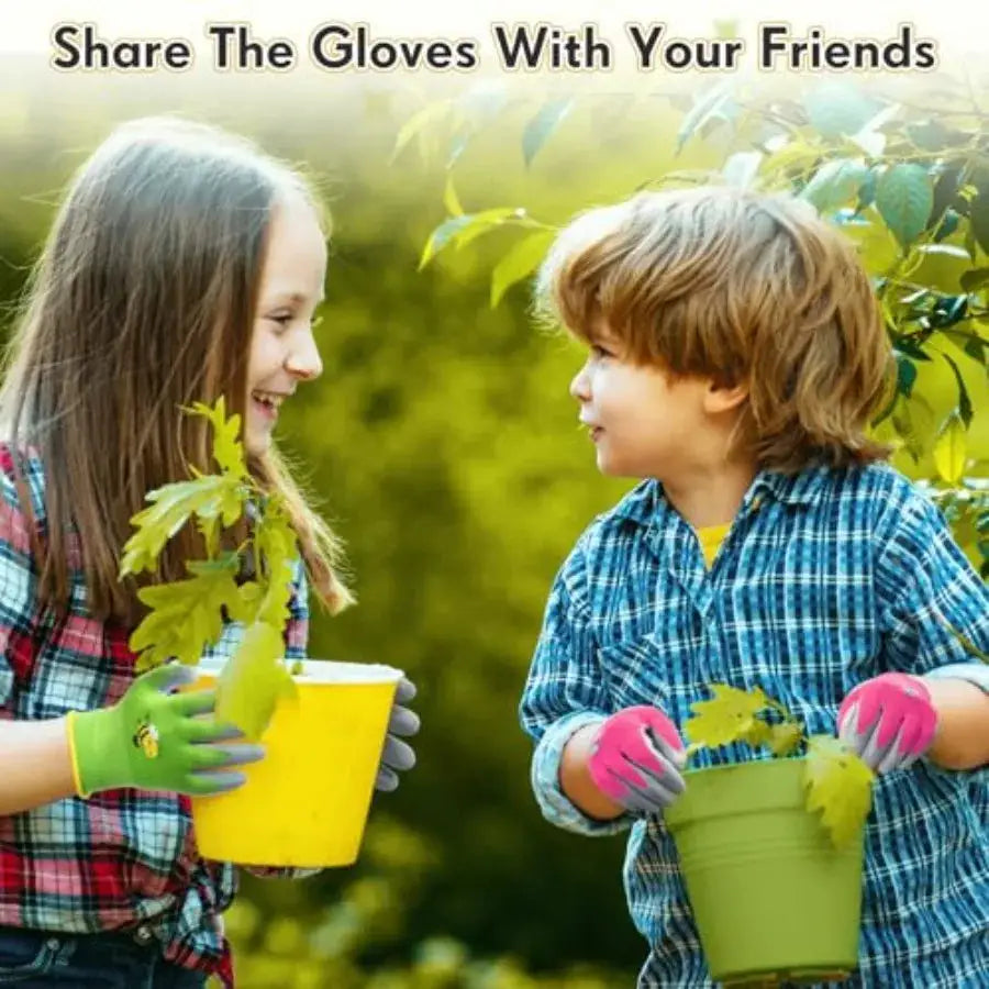 gardening gloves for outdoor yard work, soft rubber-coated grip, durable fabric, vibrant colors, breathable and snug fit from PriceLows™