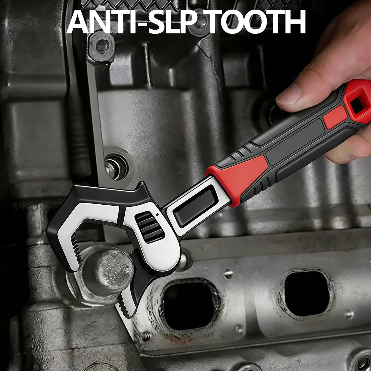 Adjustable Pipe Wrench Set Self-Tightening Jaw Multifunctional Spanner for Plumbing Automotive Home Repair with Storage Bag from PriceLows™