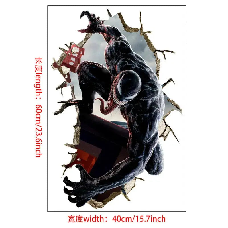3D Wall Sticker | Size 60x40 cm | Avengers | Hulk Iron Man Captain America Thor