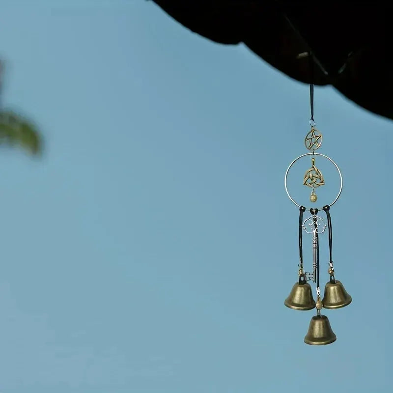 1pc witch bell doorknob hanging decorative wicker wind chime home decoration from PriceLows™