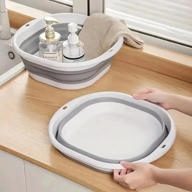 Foldable Foot Bath Tub | Thick Plastic | Portable Basin | 30.5 Cm Size