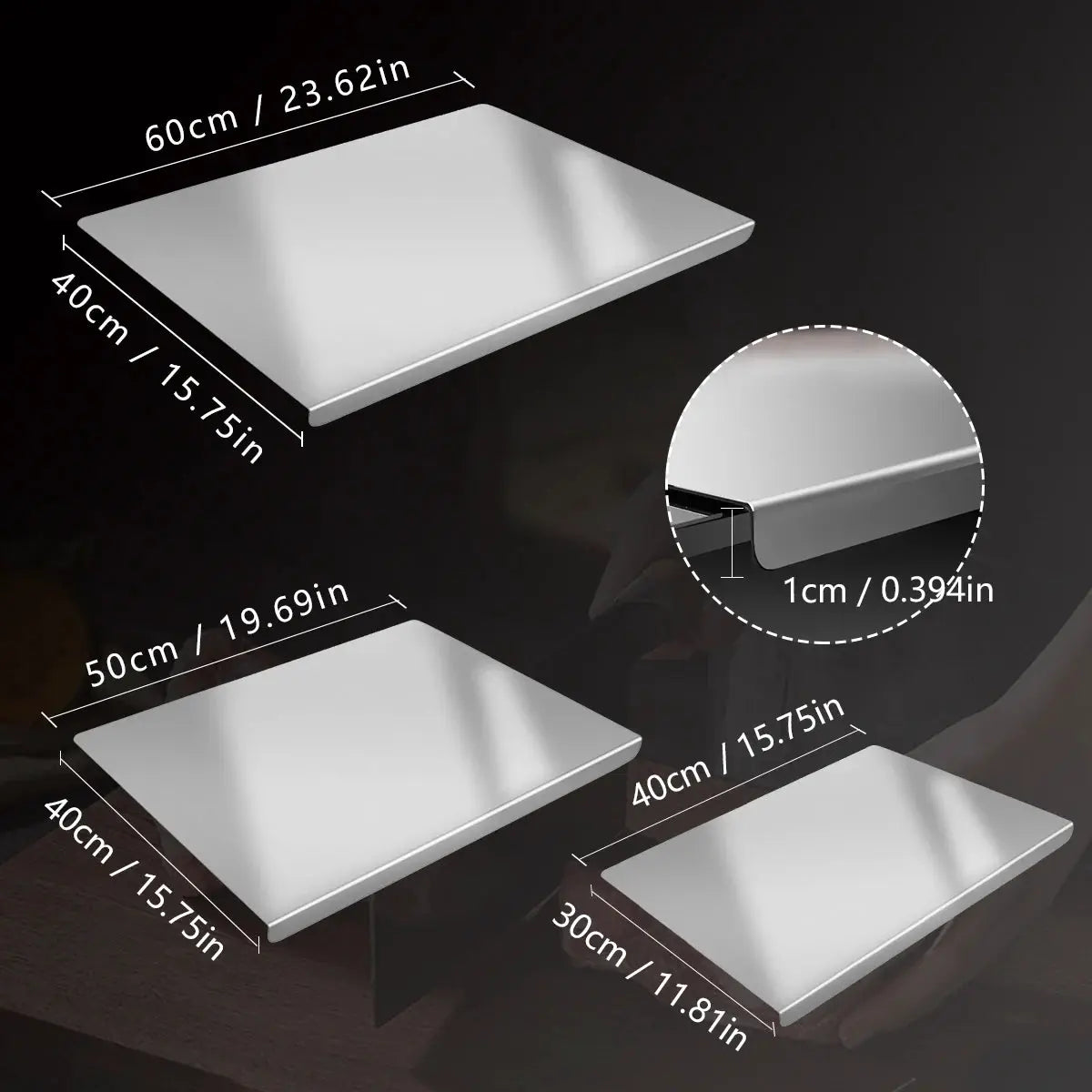 304 Stainless Steel Cutting Board Butcher Block Household Rolling Board Kitchen Supplies Food Preparation Meal Prep Tools from PriceLows™