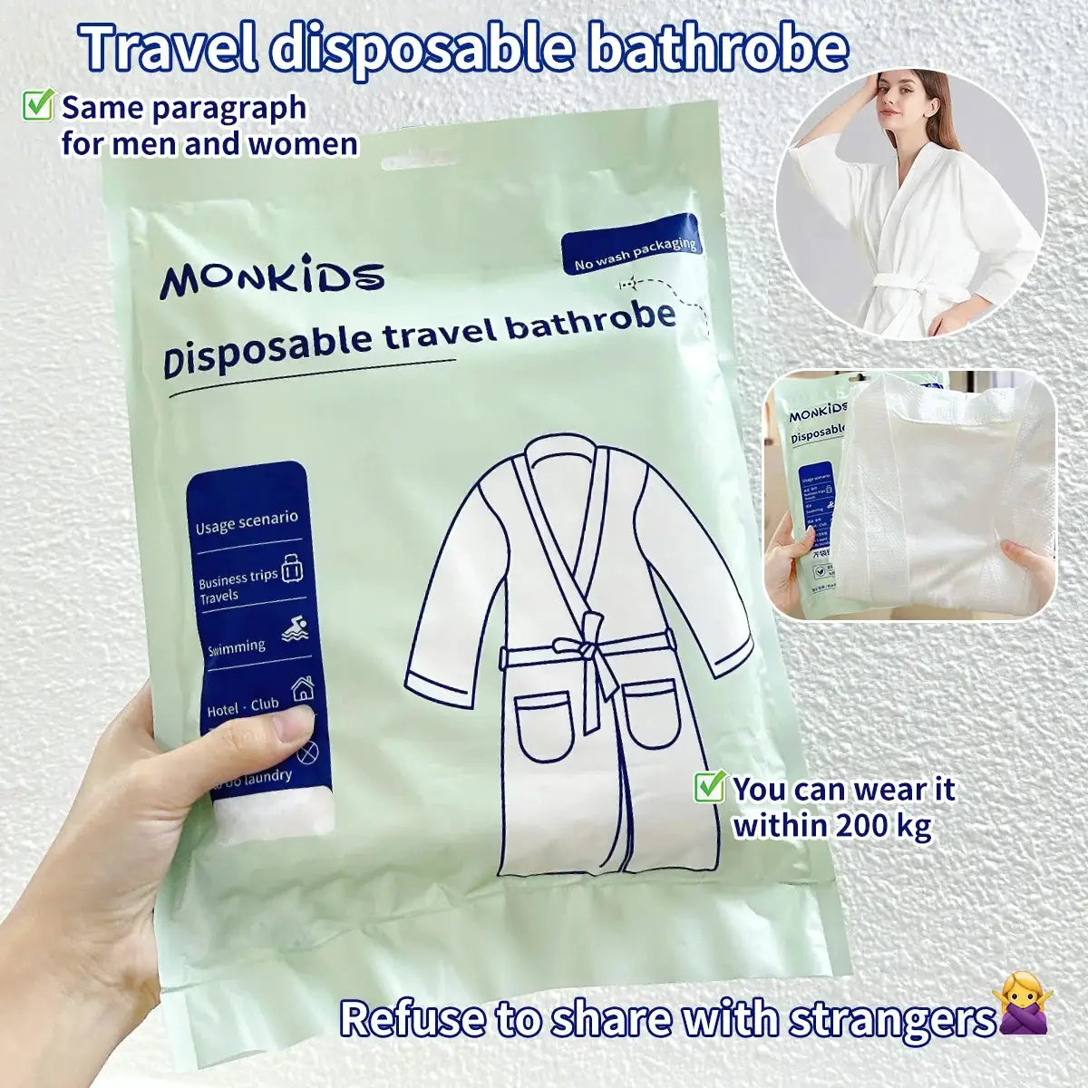 Disposable Bathrobes | Non Woven | Dacron | Single Use