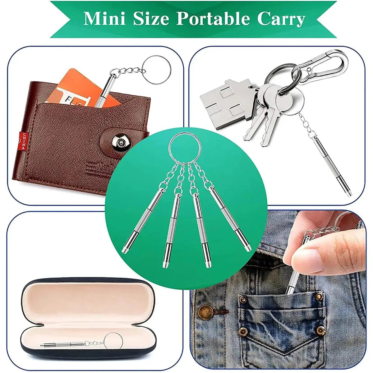 Eyeglass Screwdriver Set | 3 In 1 Multi Bit | Titanium Steel | 1 2 10 Pack