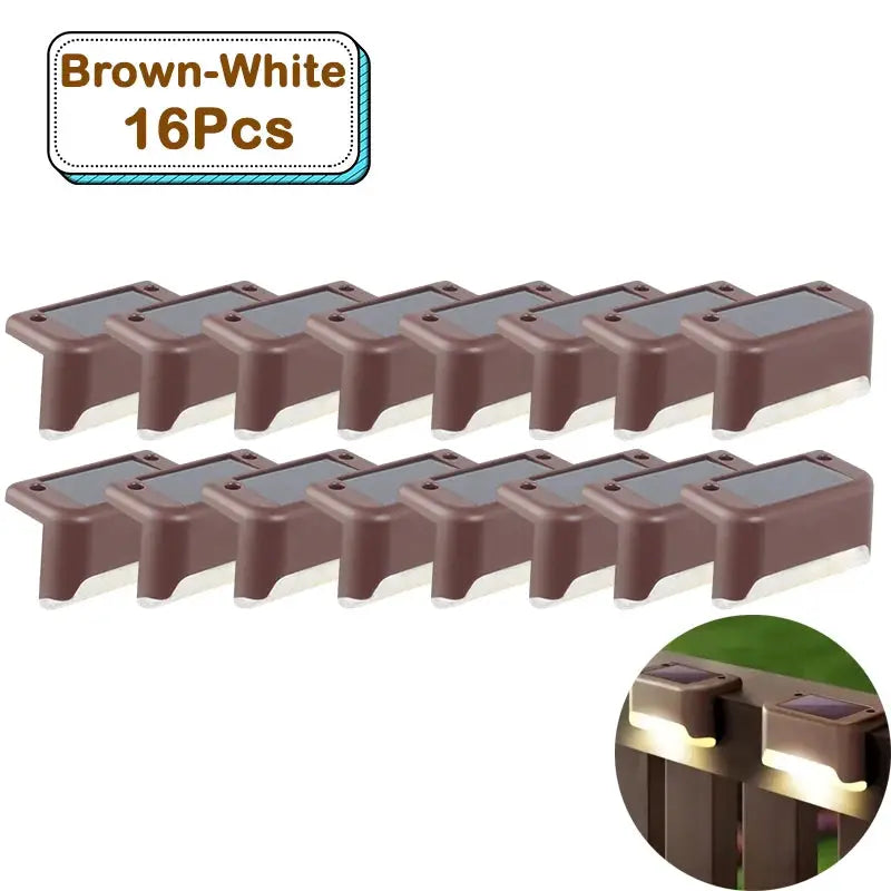 Outdoor Solar Step Lights Warm White LED Waterproof Stair Path Lighting for Garden Patio Fence Balcony Decoration Solar Power from PriceLows™