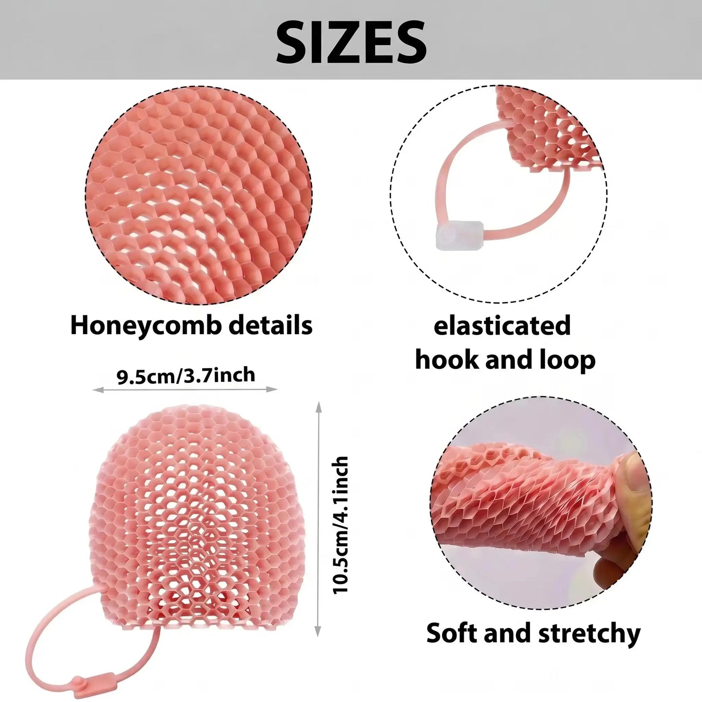 Silicone Bath Glove | Exfoliating Honeycomb Texture | Deep Cleansing Shower Mitt