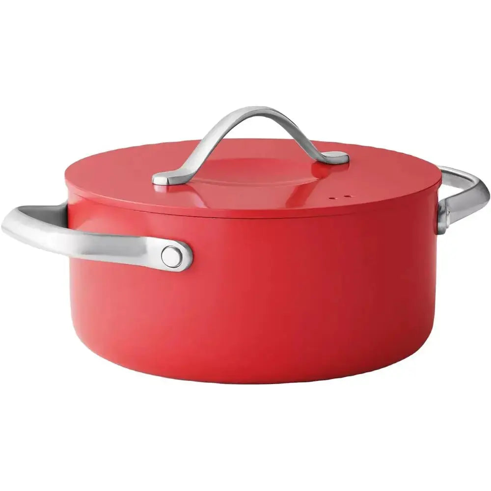11-Piece Ceramic Cookware Set, Red, 23x15x11 from PriceLows™