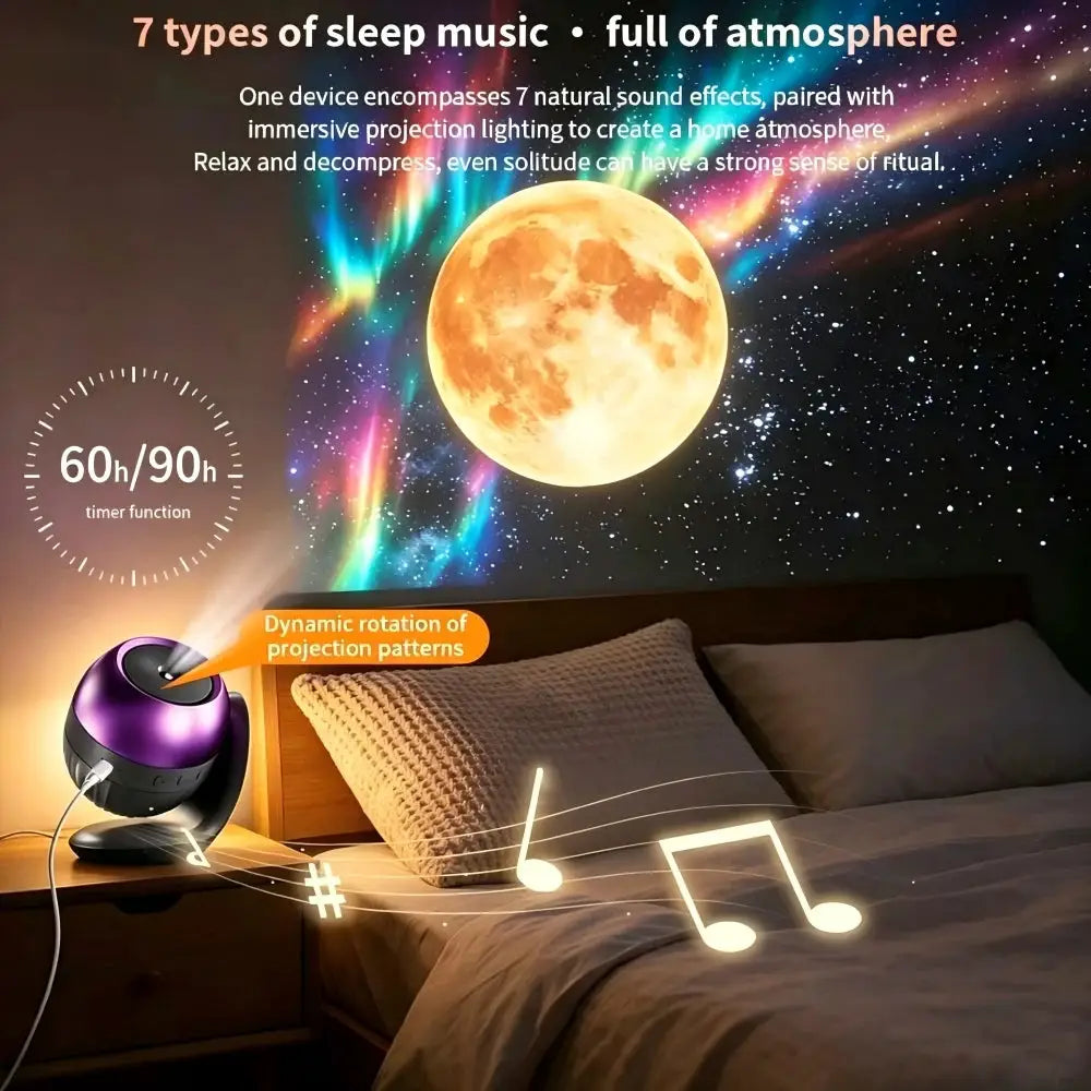 Galaxy Projector | LED Starfield Effect | 24 Scene Modes | Compact Size