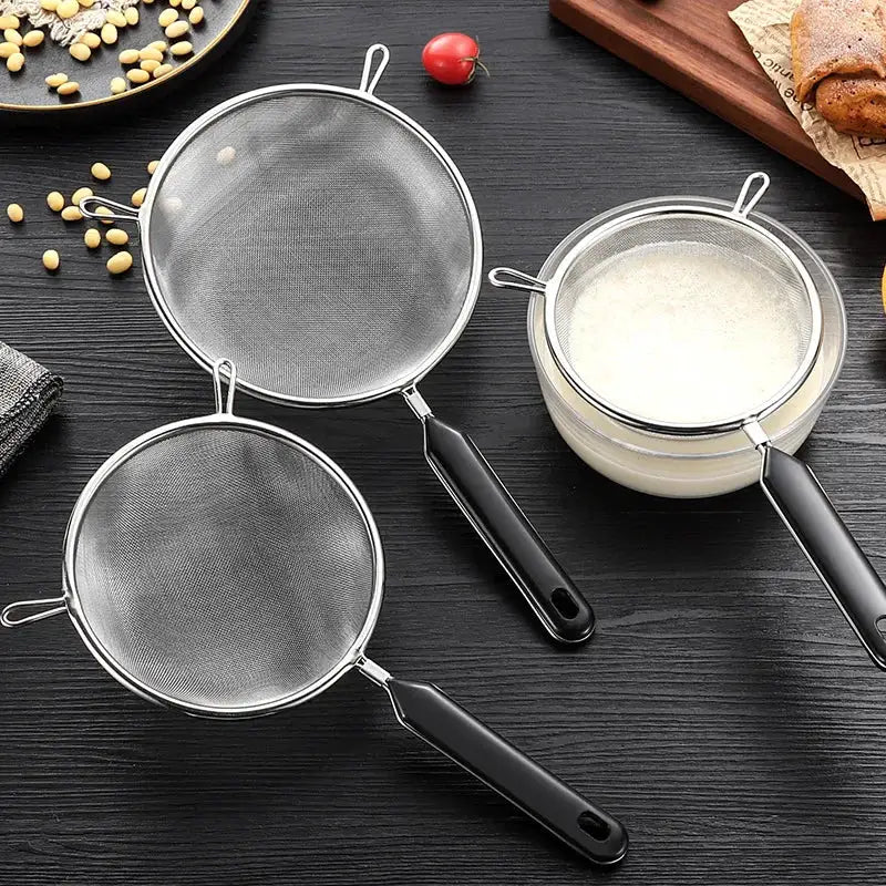 Premium Fine Mesh Strainer for Your Festive Kitchen - Versatile 6.3 Inch Stainless Steel Sieve for Fruits,Broths,and Baking Prep from PriceLows™