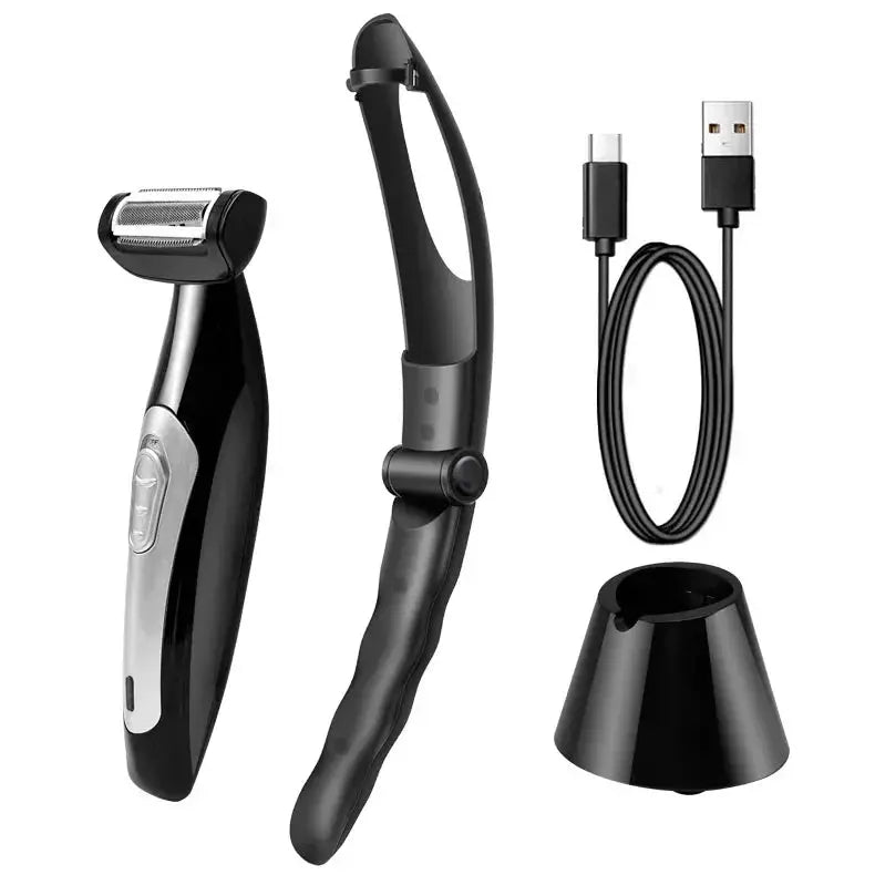 Men Back Shaver | Rechargeable 90 Min Battery | Stainless Steel Blades