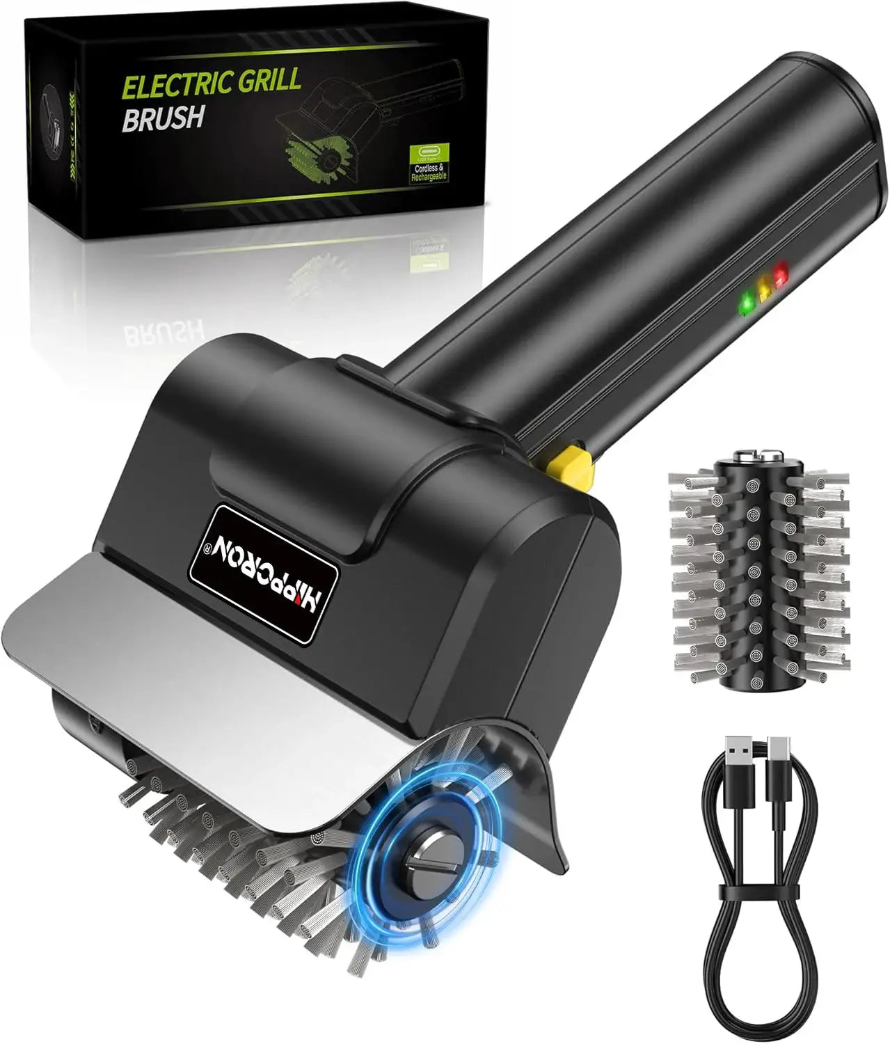 Electric BBQ Grill Cleaner Brush | 304 Stainless Steel | Type C Charging