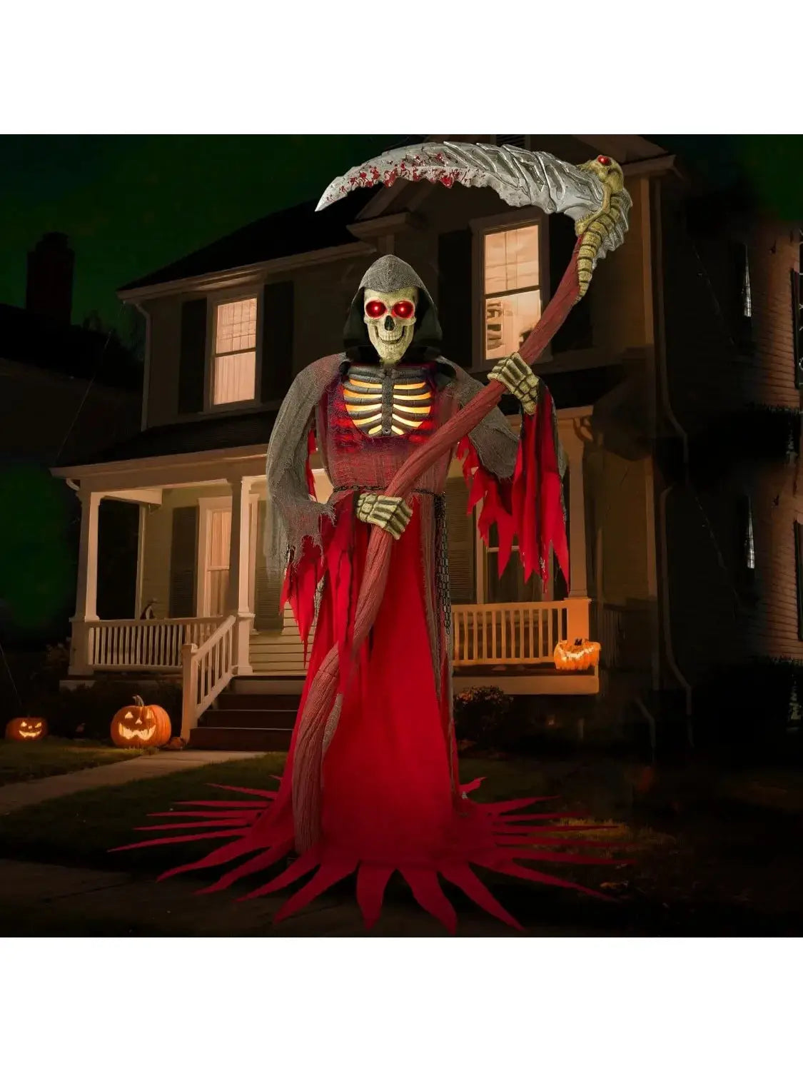 7FT Animated Grim Reaper | Infrared Sensor | Auto Activation | Outdoor Prop