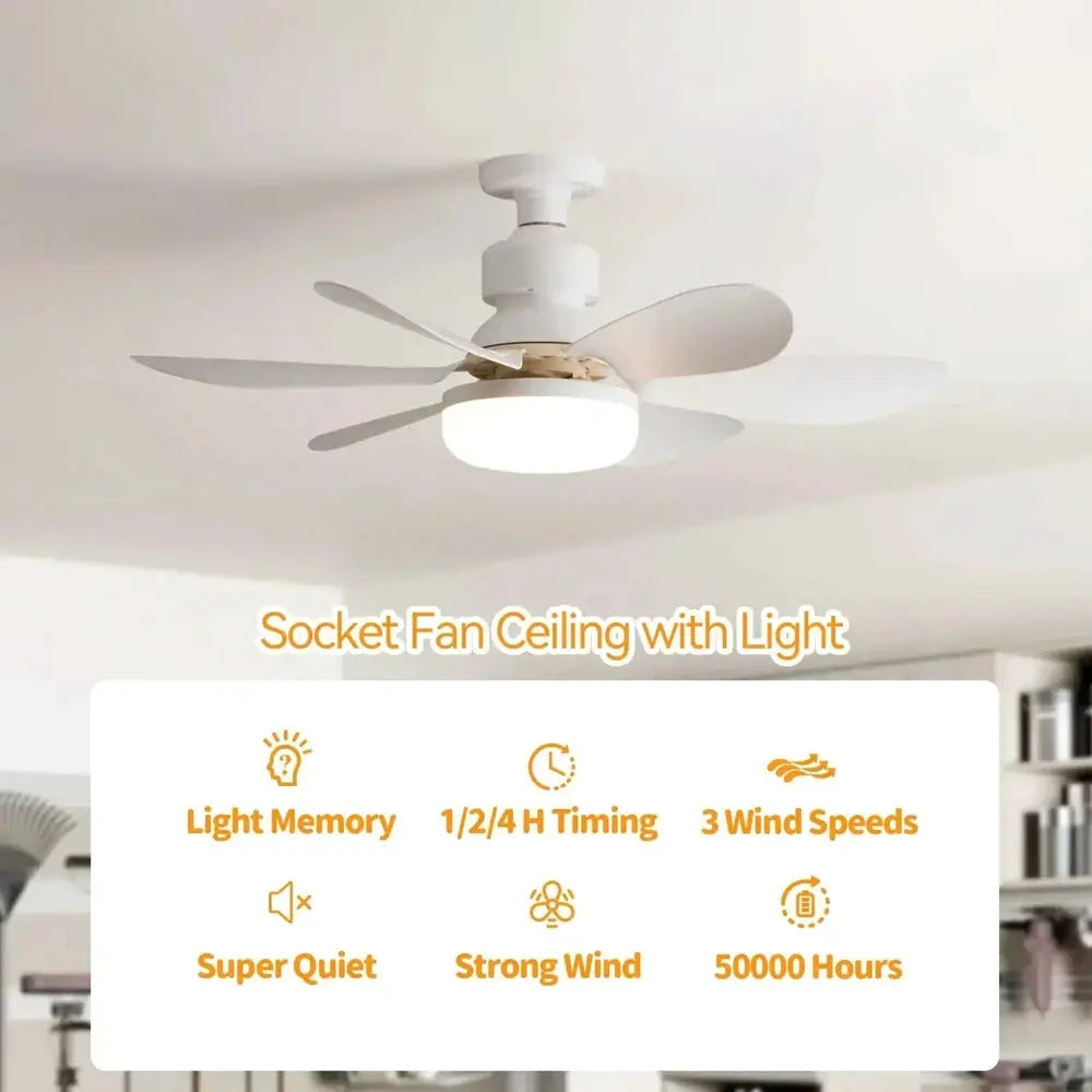 LED Ceiling Fan Light | 40W Power | Remote Control Dimming | Universal Fit