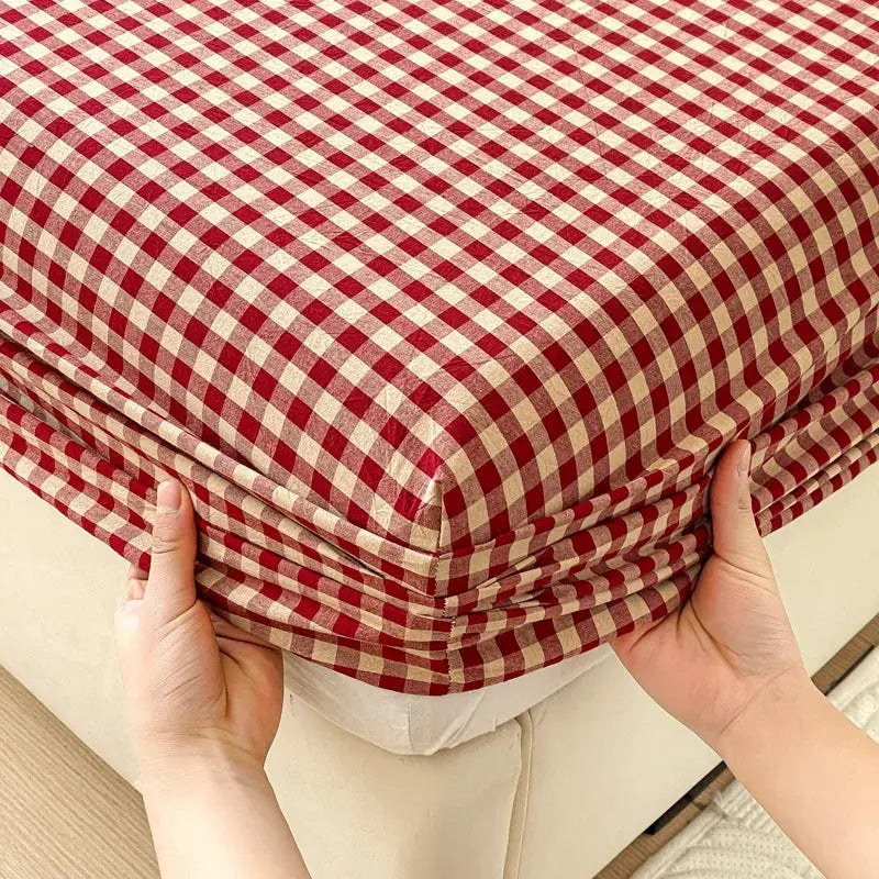 Pure Cotton Fitted Sheet Adults Kids Room Bedsheets Single/Twin/Queen/King Size Bed Cover простынь Soft Mattress Protector from PriceLows™
