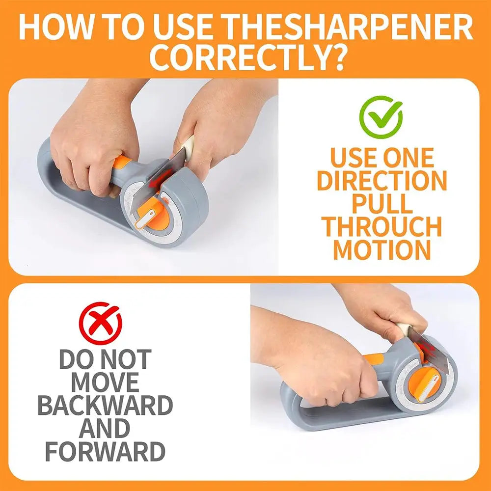 Knife Sharpener | 6 Stage Manual | Stainless Steel | JT643