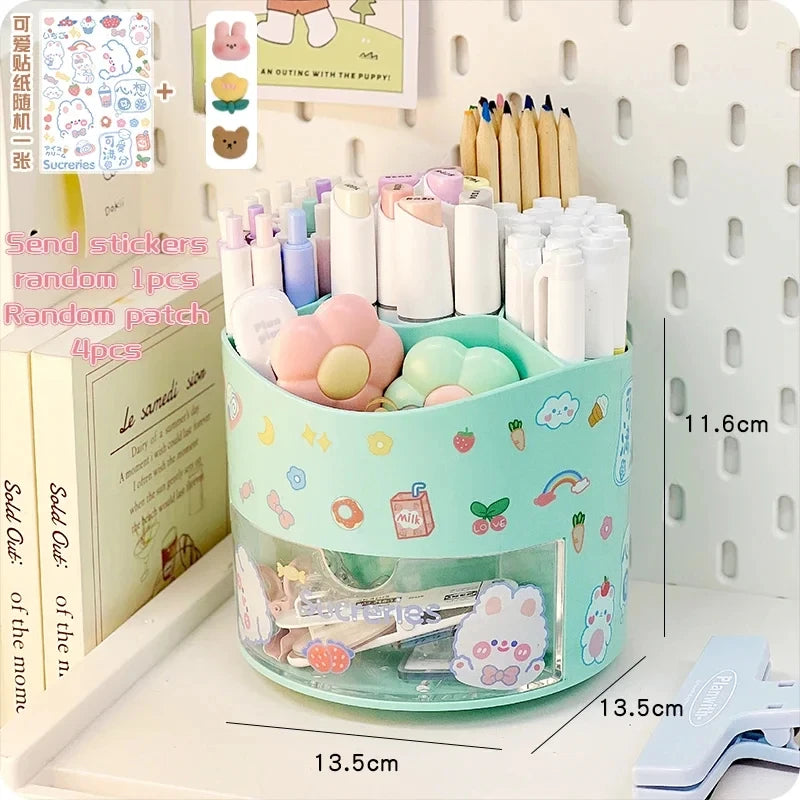 Pen Holder | Rotating Desk Organizer | Plastic | One Size