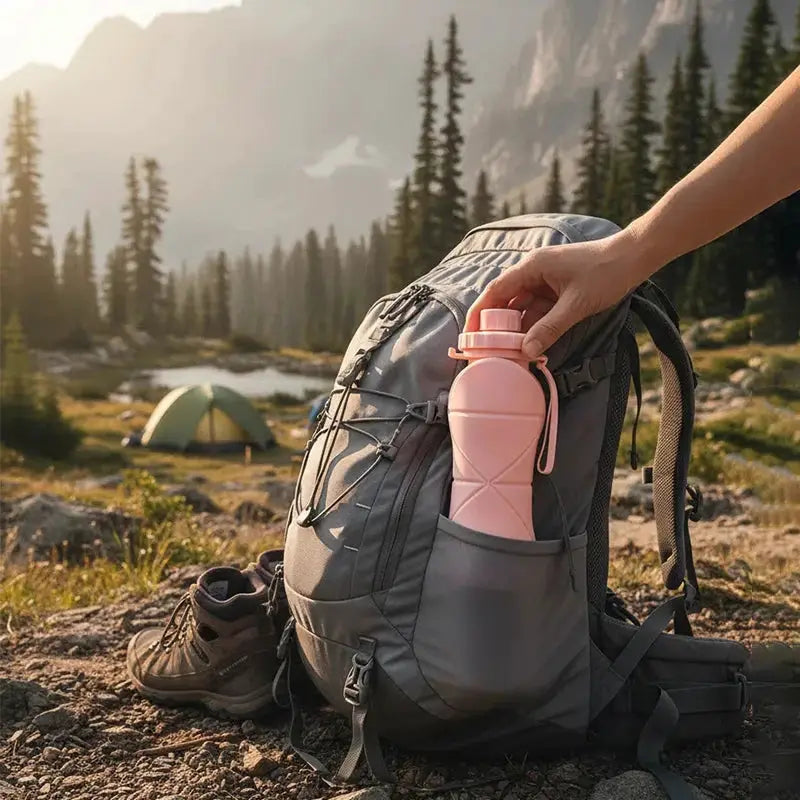 Outdoor Silicone Folding Water Bottle Portable Retractable Cup Travel Tools Collapsible Sport Bottles For Hiking Trekking Tours from PriceLows™