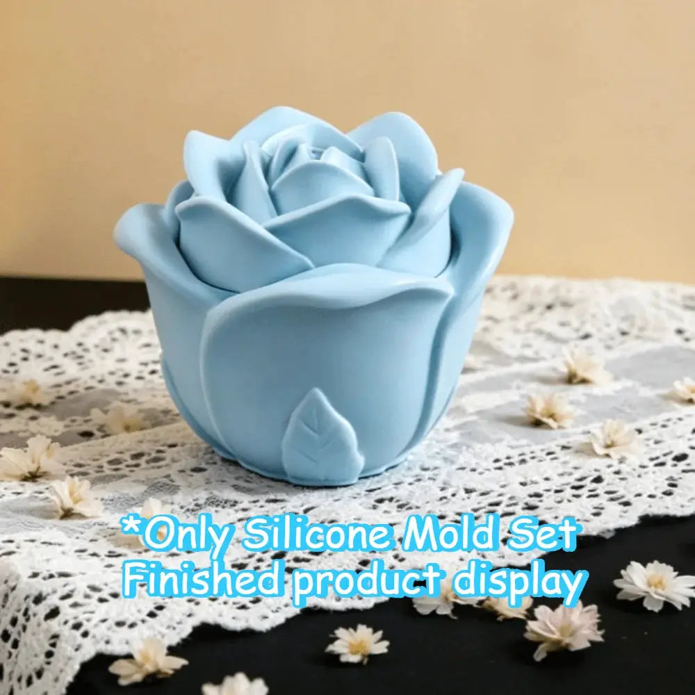 Rose Silicone Mold Set | Lid Ring | 4 Sizes | Resin Candle Maker