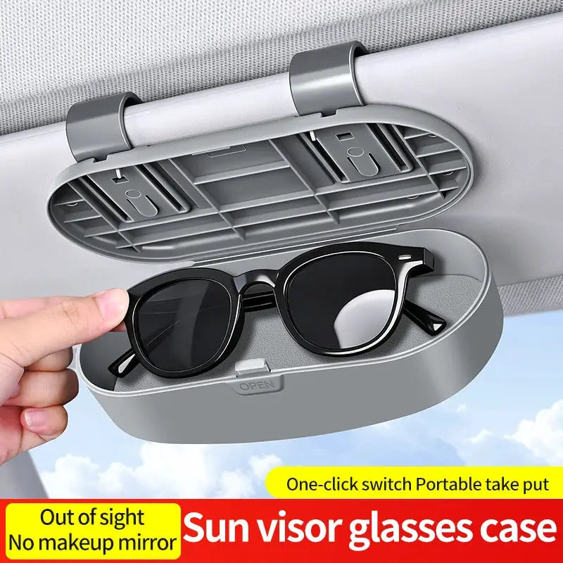 New Car Glasses Box, Glasses Sunshade, Sunglasses Car Storage Multi functional Sunglasses Clip Storage Box from PriceLows™