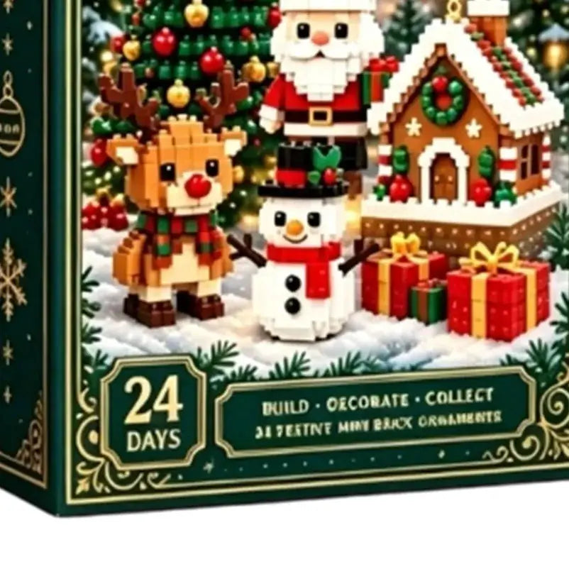 Christmas Advent Blocks | 24 Day Countdown | 3D PVC Figures | Set Of 24