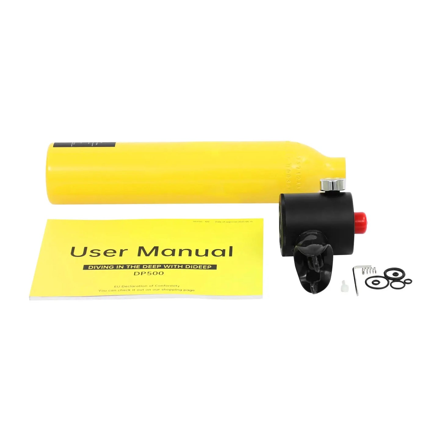 Mini Scuba Tank | 0.5L Capacity | With Manual Pump | Anti-Drop Strap