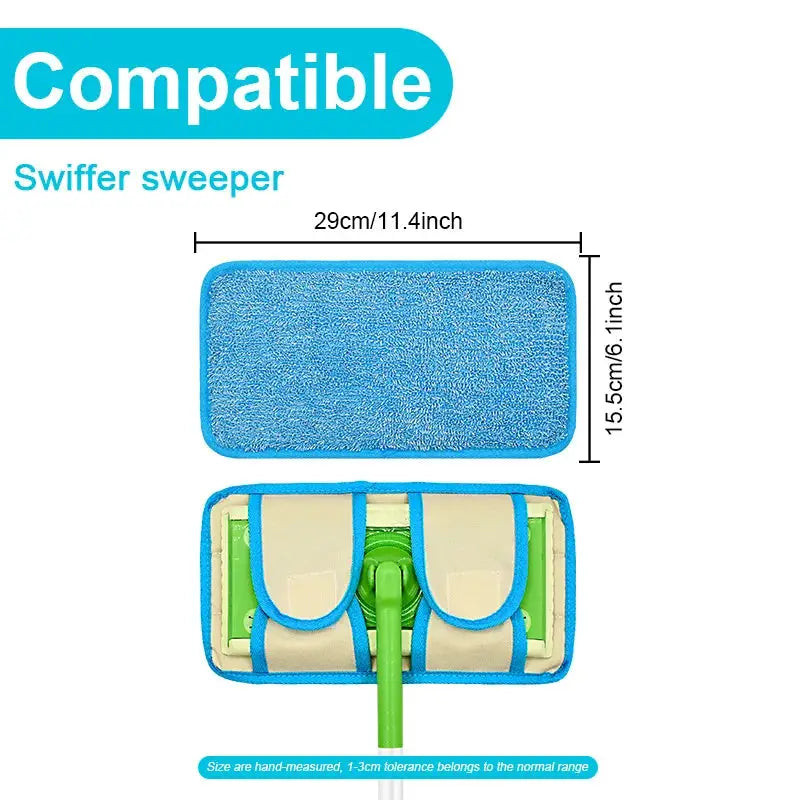 1/2PCS Mop Pad for Swiffer Sweeper Microfiber Floor Washable Reusable Mop Cloths Wet and Dry Flip Mop Cleaning Tools from PriceLows™