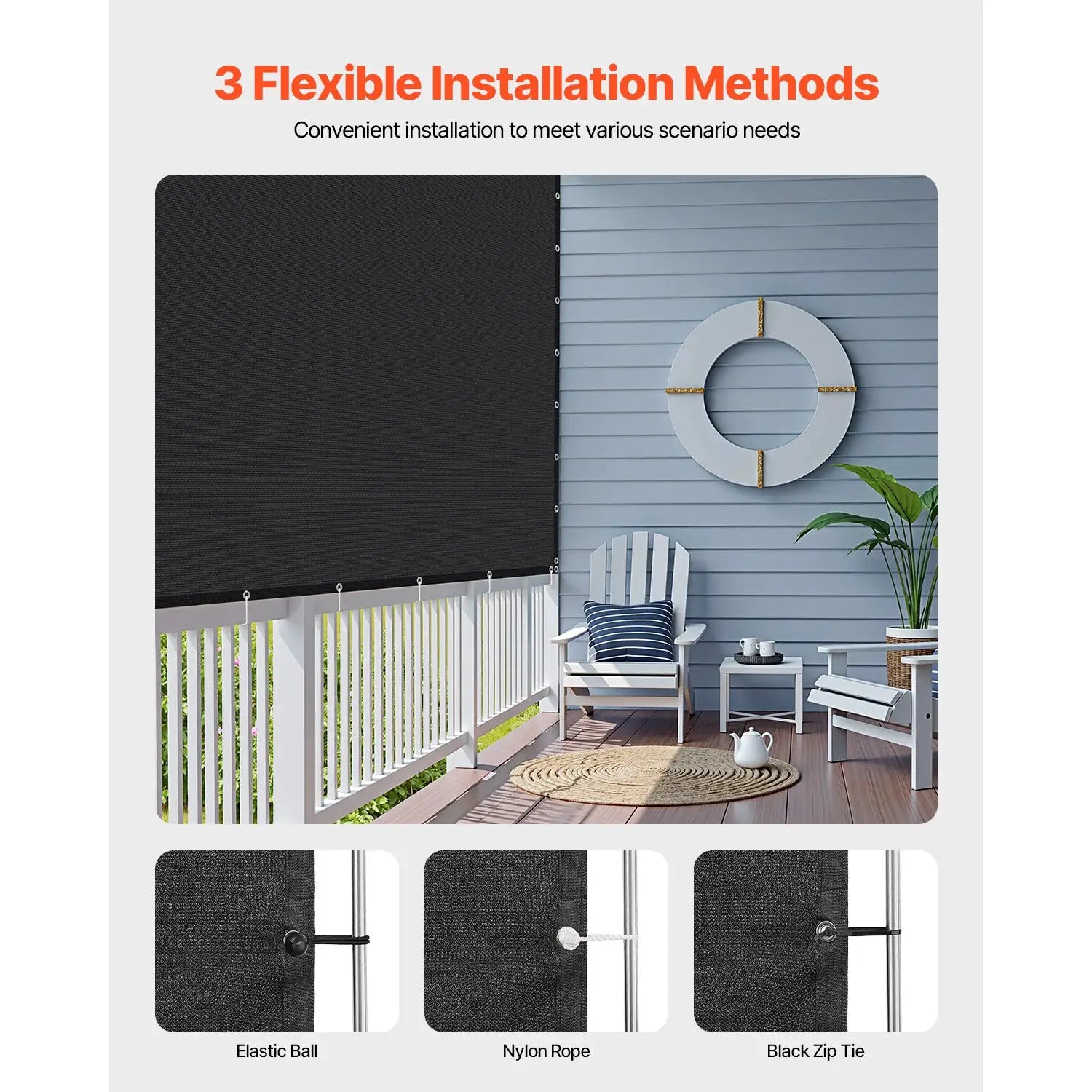 SucceBuy 90% Sun Shade Cloth 10x10/12/20ft Pergola Shade Cover 140 GSM HDPE Canopy Privacy Screen for Outdoor Garden Backyard from PriceLows™
