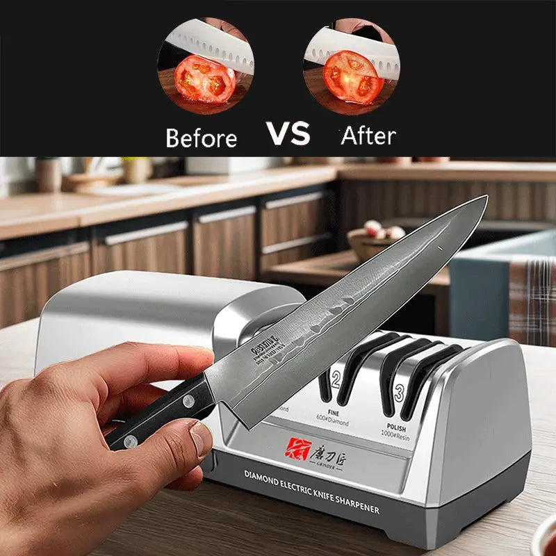 Electric Knife Sharpener | 3 Stage System | Diamond Abrasive