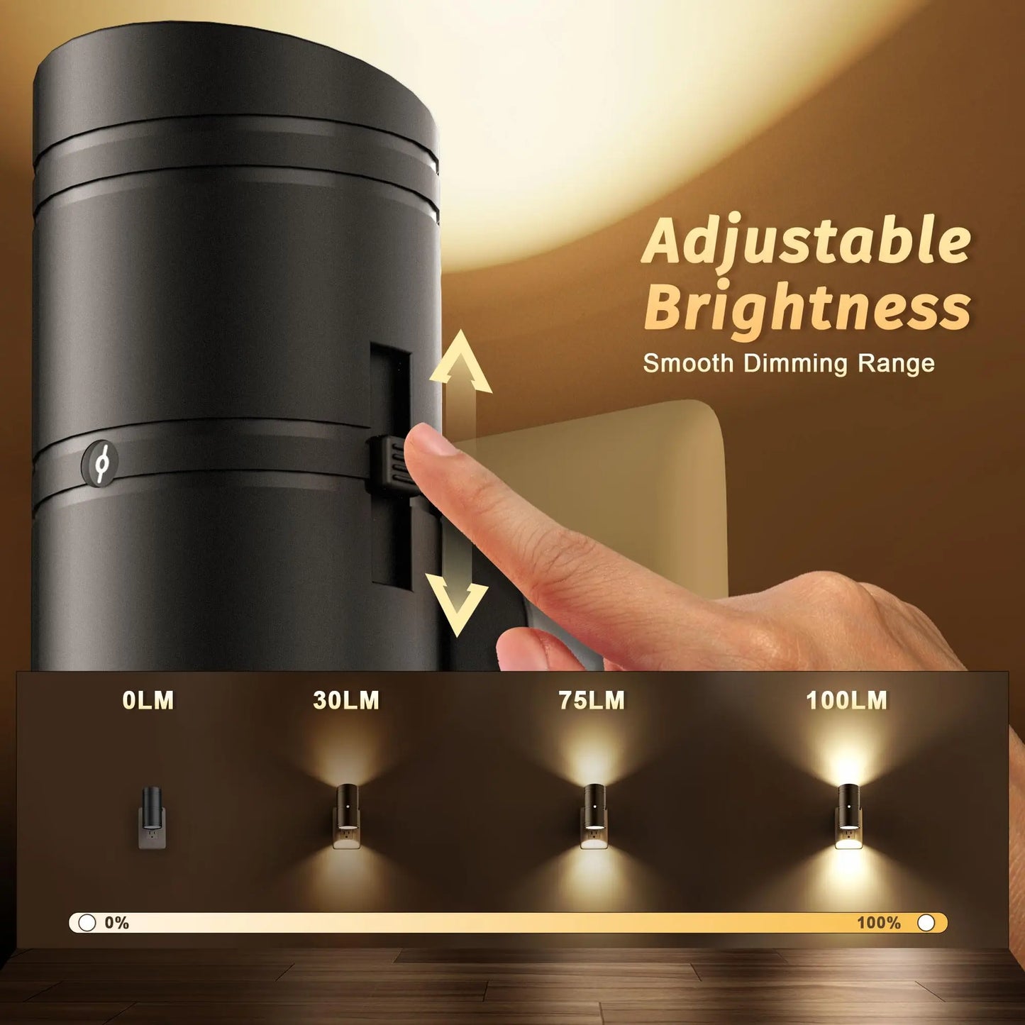 LED Night Light Plug-in | Sensor | Dimmable | Black