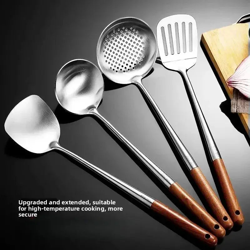 Kitchen Utensils Wok Spatula Iron and Ladle Tool Set Spatula for Stainless Steel Cooking Equpment Kitchen Accessories Essentials from PriceLows™