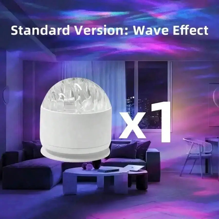 Ocean Wave & 3D Water Ripple Projector Light, 16-Color Round Mood Lamp LED Night Light for Relaxation & Romantic Ambience from PriceLows™