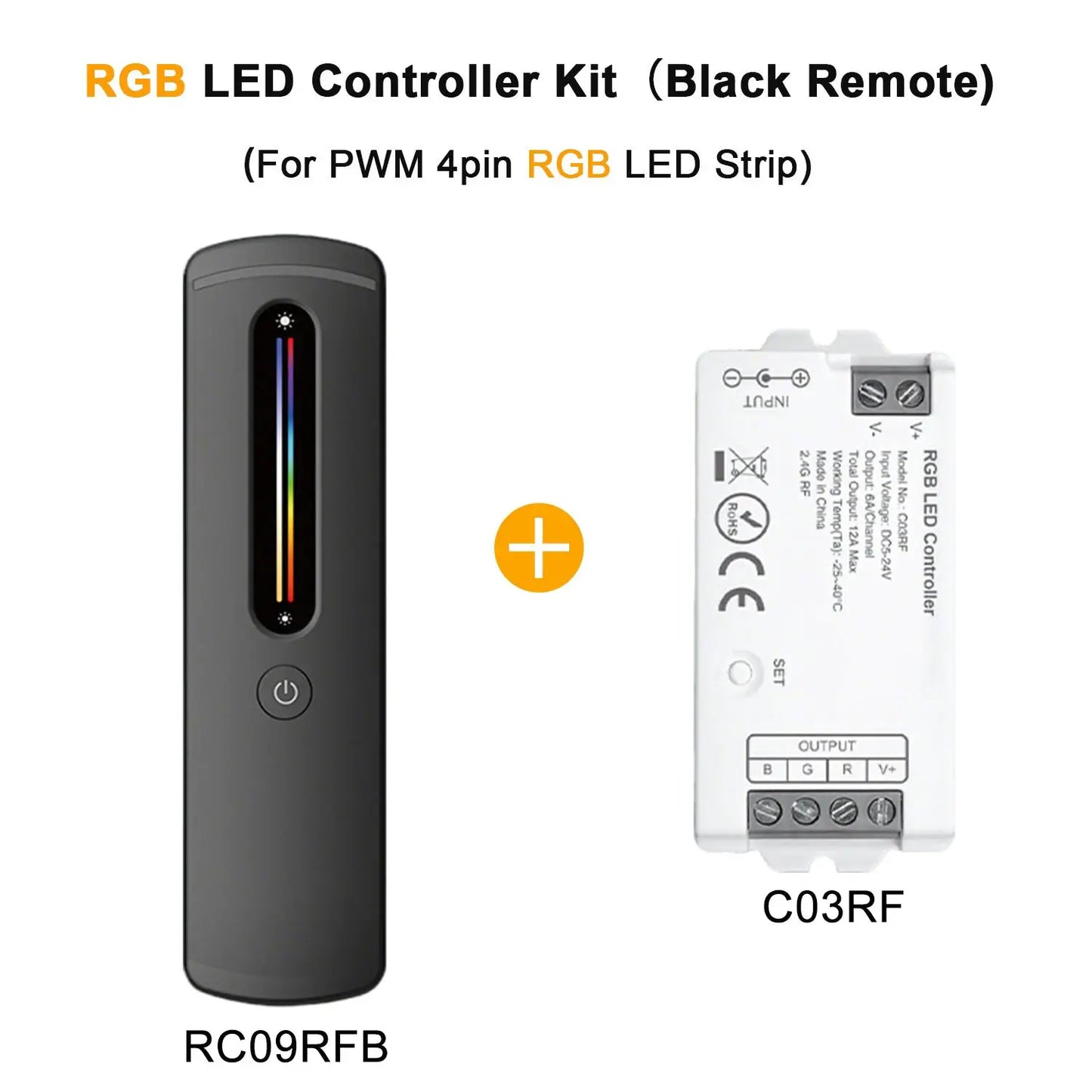 2.4GHz LED Controller RF Remote Wireless LED Dimmer C01RF C02RF C03RF C04RF C05RF DIM CCT RGB RGBW COB 2835 LED Strip Lighting from PriceLows™
