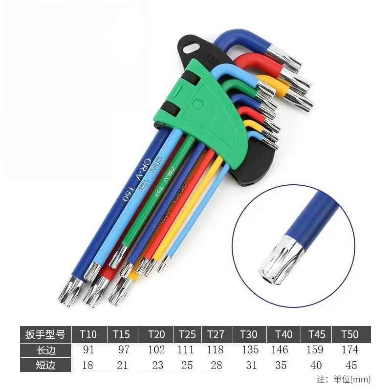 Allen Key Set L Wrench Kit For Allen Screw 9PCS Long Arm Hex Key Set 1.5mm To 10mm Hexagon Spanner Hand Tools For Bicycle Repair from PriceLows™