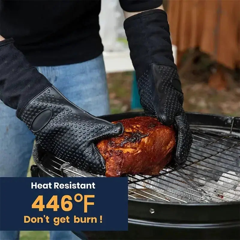 Silicone Oven Mitts | Extra Long | Heat Resistant | One Size