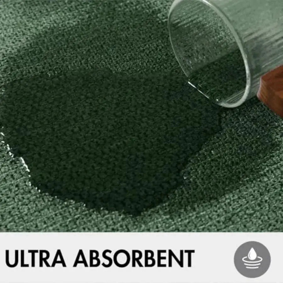 Set of 2 Ultra Thin Bathroom Rugs Rubber Bath Mats for Bathroom Non Slip Quick Dry Absorbent Bath Rug Machine Washable Fit Unde from PriceLows™