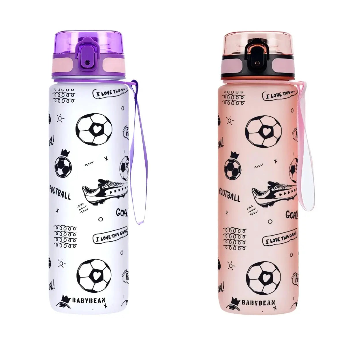 750ml Football Print Sports Water Bottle Flip Top Leakproof Portable Lanyard Water Cup For Kids Student Gym Outdoor Soccer Fans from PriceLows™
