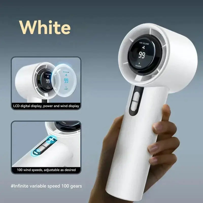 Lenovo Handheld Fan | 100 Speed USB Rechargeable | Wall Mounted